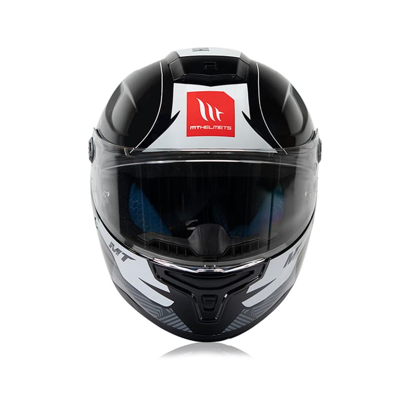 Hummer Shine B0 - Motorcycle Riding Helmet (Gloss Black/Grey)
