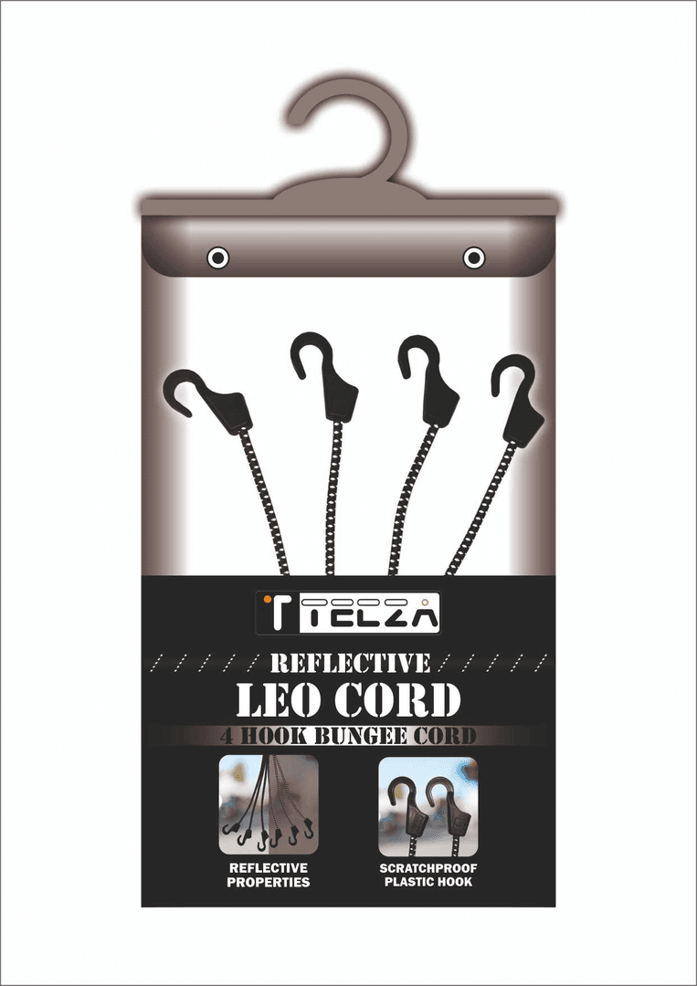 TECZA REFLECTIVE BUNGEE CORD -LEO CORD (4 HOOK)