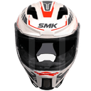 SMK Agnar Tektron Gloss Pearl White Grey Red (GL163) Helmet 1