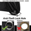 H2O PRO 420D Motorcycle Black Cover 6