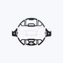 YAMAHA XSR 155 COSMIC HEADLIGHT GRILL BLK SILVER 4