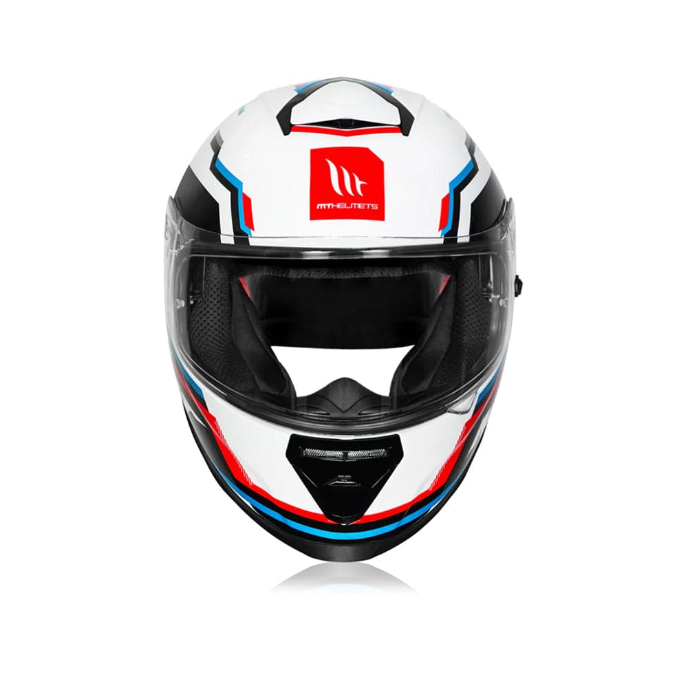 Thunder 3 SV Pro Blaze A7 - Motorcycle Riding Helmet (Gloss White/Fluor Blue/Red)