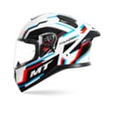 Thunder 3 SV Pro Blaze A7 - Motorcycle Riding Helmet (Gloss White/Fluor Blue/Red) 2