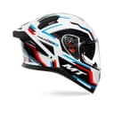 Thunder 3 SV Pro Blaze A7 - Motorcycle Riding Helmet (Gloss White/Fluor Blue/Red) 3