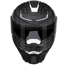 SMK Agnar Tektron Gloss Black Grey White (GL261) Helmet 1