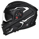 SMK Agnar Tektron Gloss Black Grey White (GL261) Helmet 3