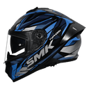 SMK Typhoon Rival Gloss Black Blue Grey (GL256) Helmet 5