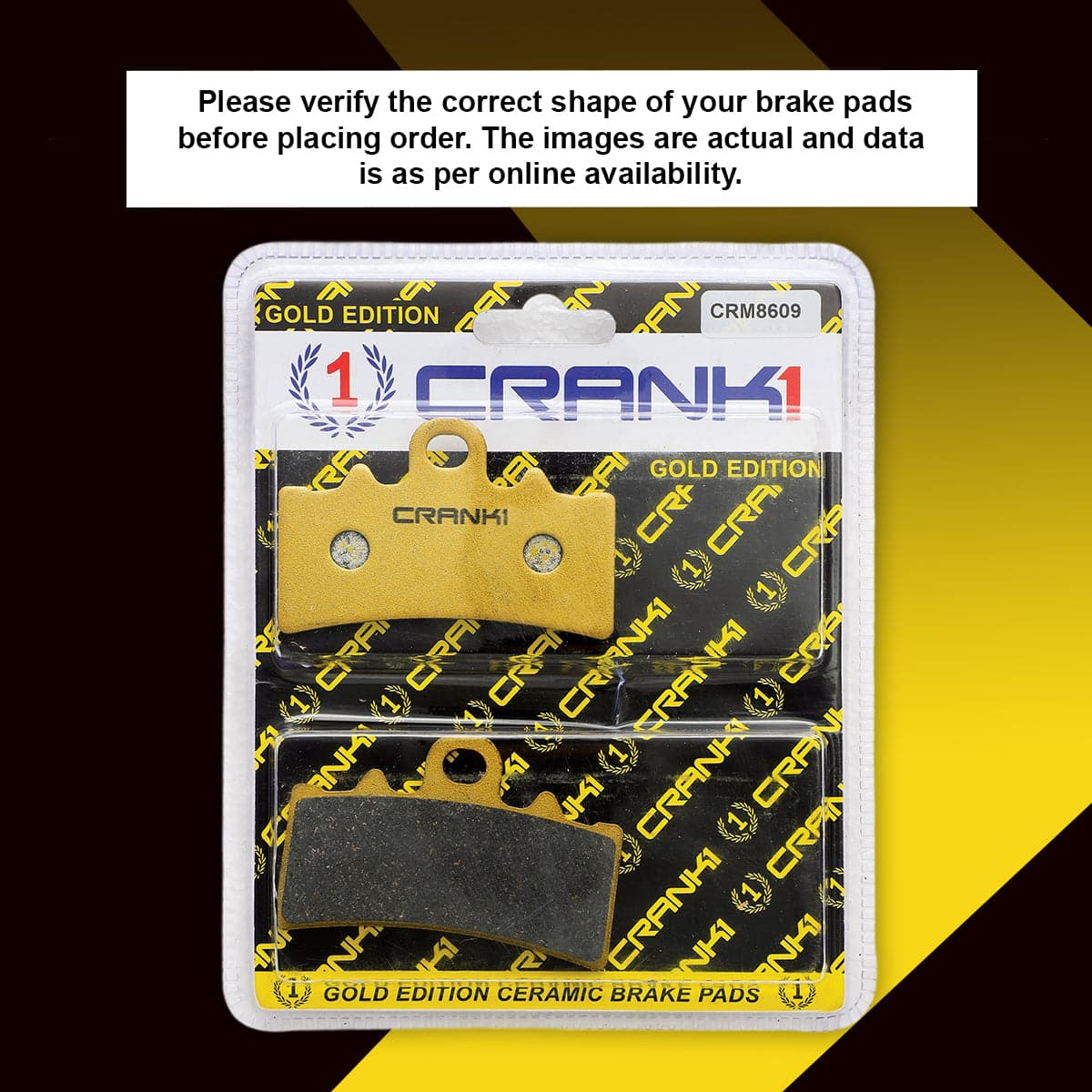 Crank 1 Ceramic Brake Pads Front - CRM8609