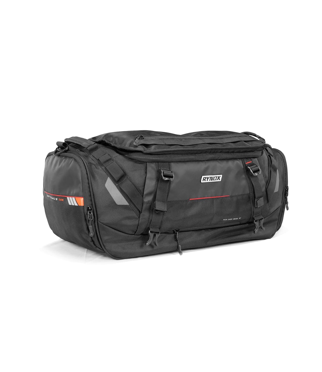 Rynox Optimus 50L Tail Bag | Motorcycle Touring Tail Bag | Black